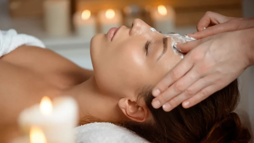 Femme dans un spas de dubai